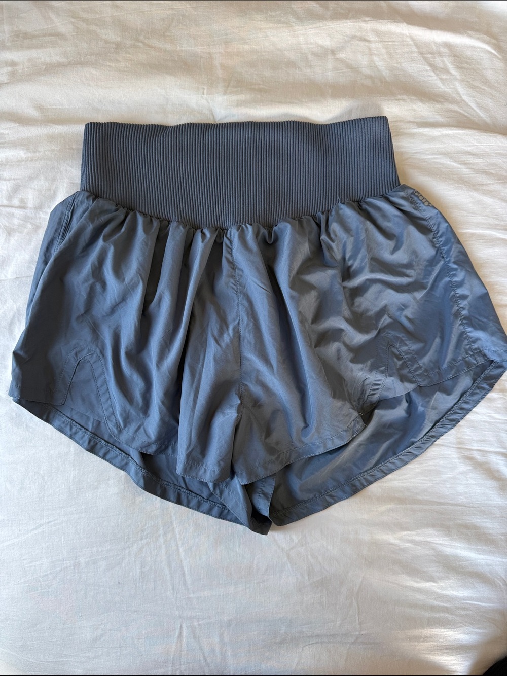 NWOT FP Movement by Free People Carpe Diem High-Waist Athletic Shorts in Slate